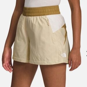 The North Face Women's Athletic Shorts in Cream and Brown